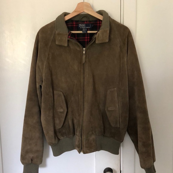 polo suede bomber